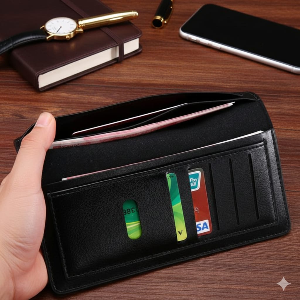 The Personalized Onyx Croc-Grain Bifold